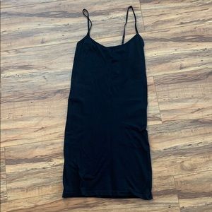 fp black slip dress